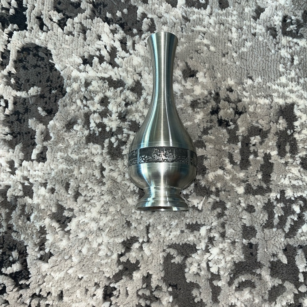Elegant Silver Pewter Vase Thailand